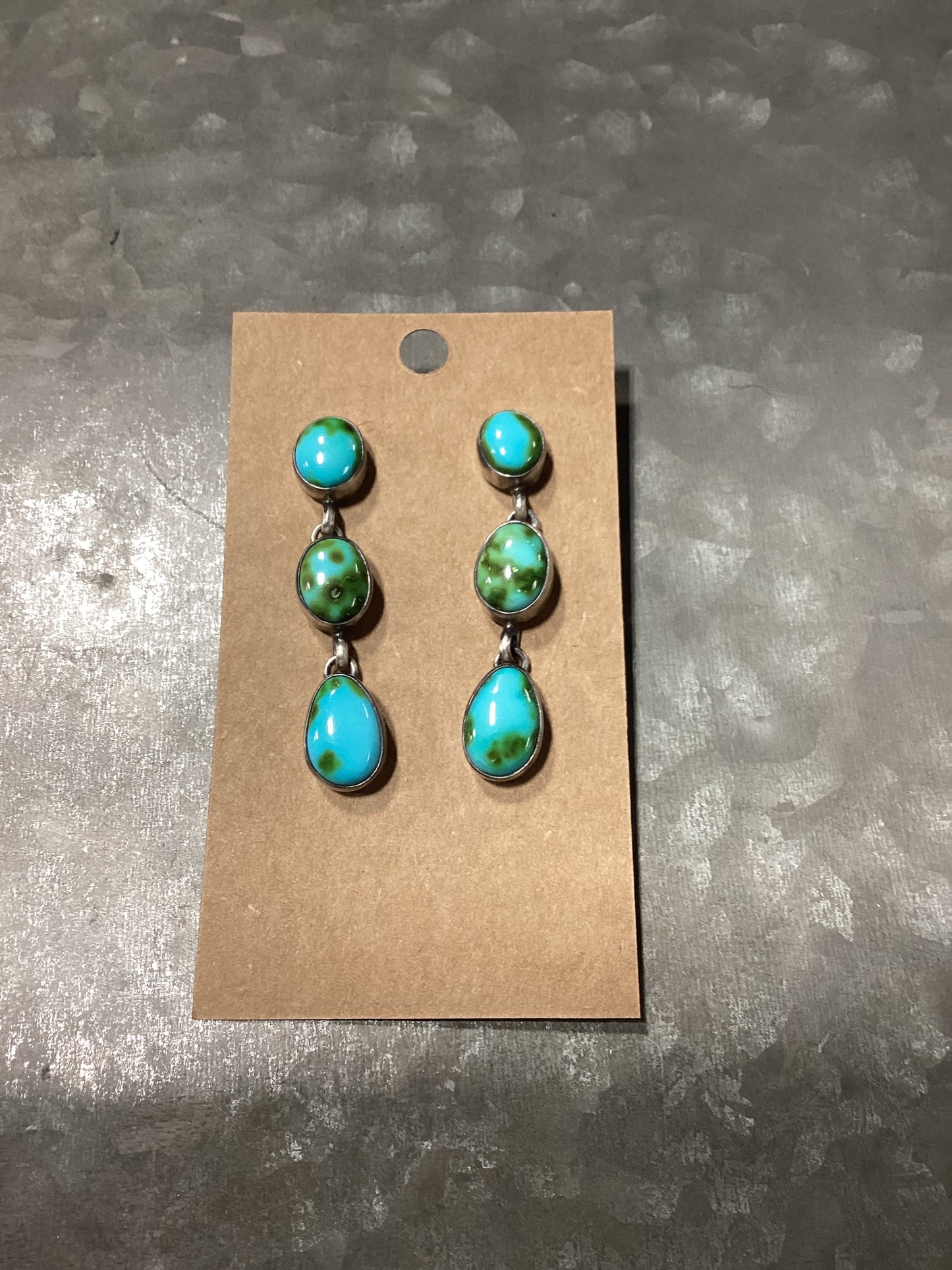 LD Sonoran Gold 3 Stone Drop Earrings