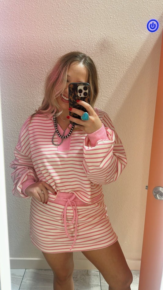 Relaxing Skort Set-Sweet Pink