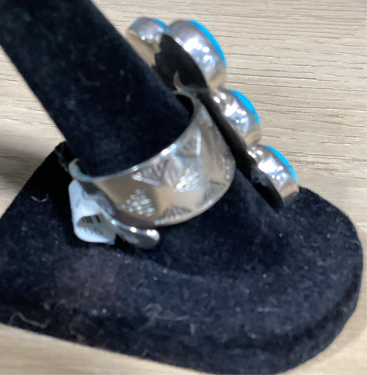 6 Stone Adjustable Turquoise Ring