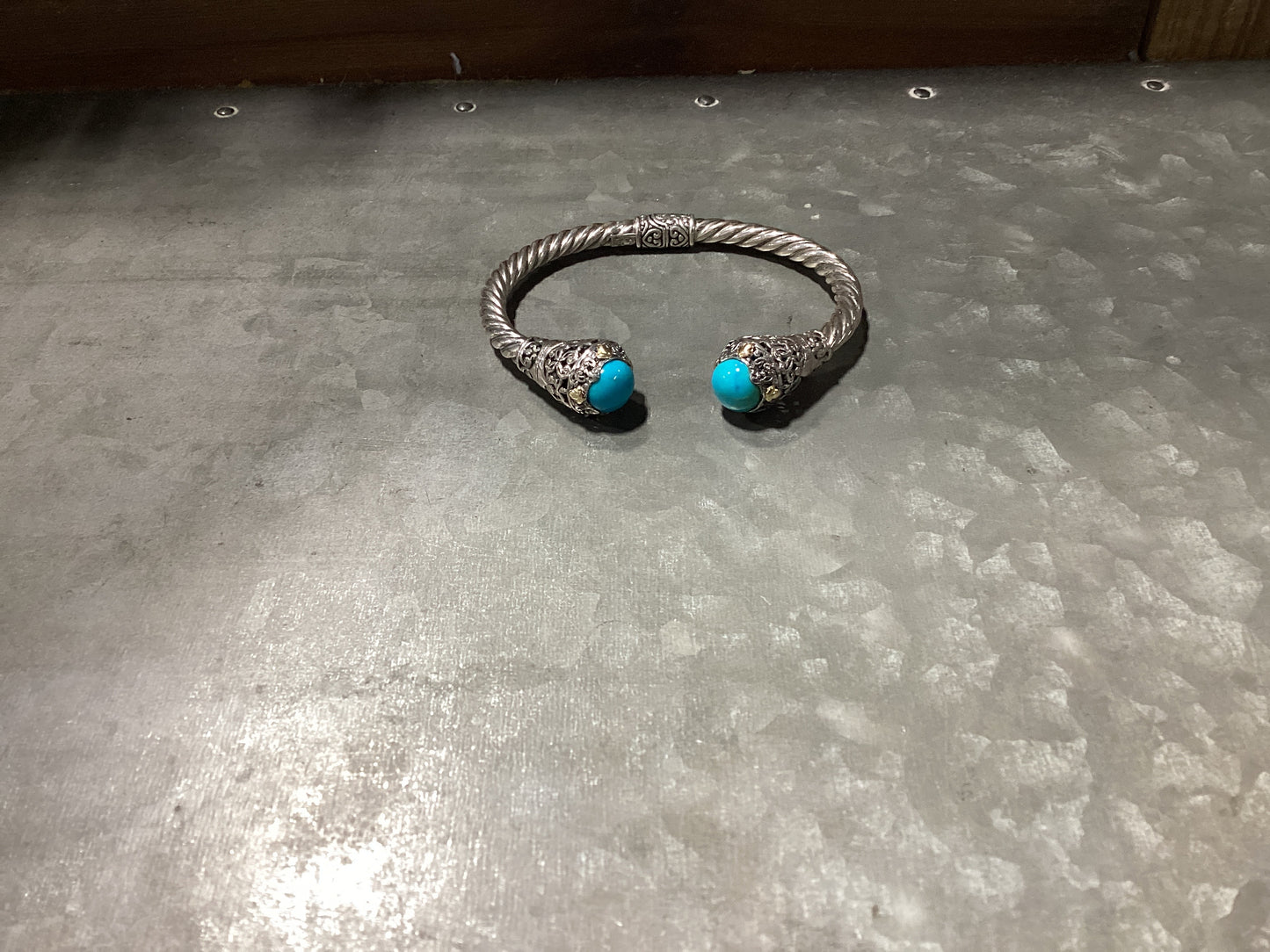 Sterling and 18K Gold TQ Bracelet