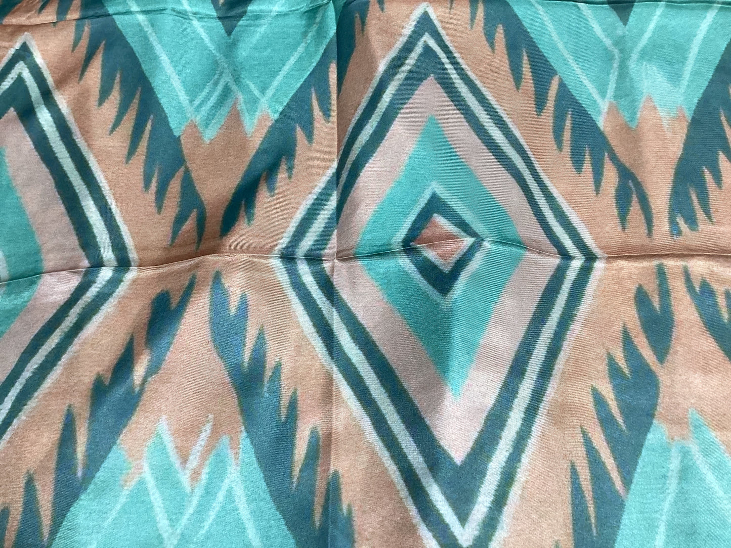 Green/gold aztec Print Scarf