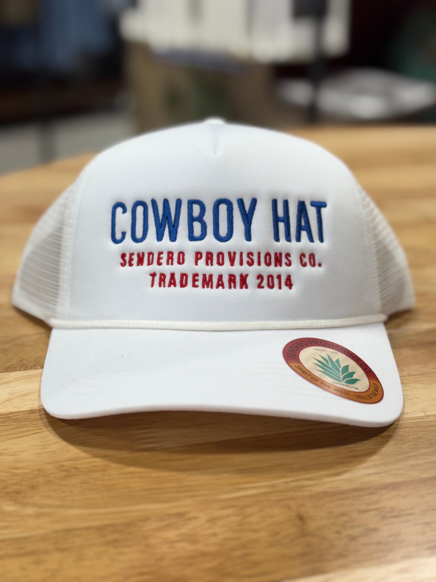 Cowboy Hat - White/Red/Blue