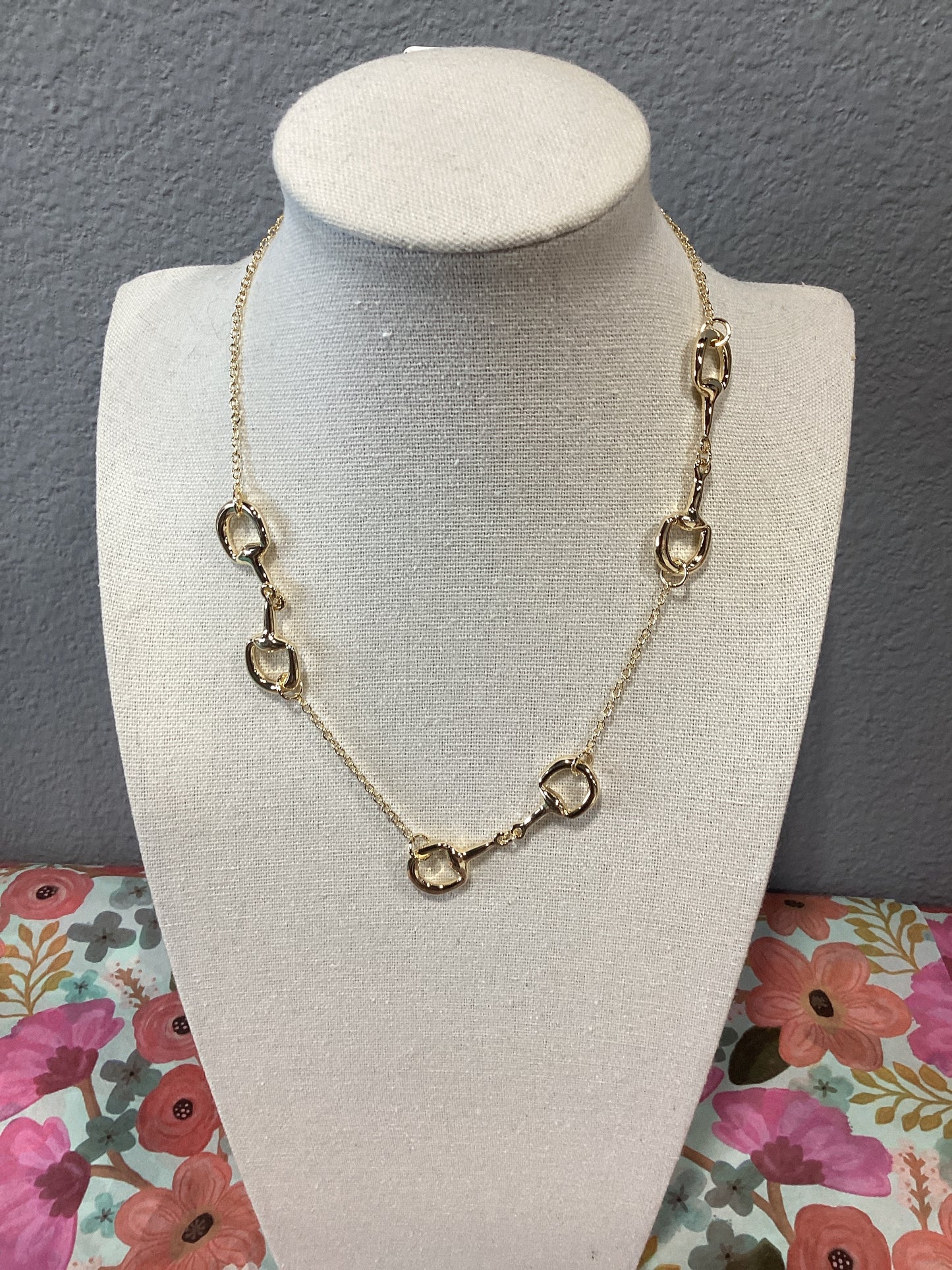 Horse Bit Necklace - Gold