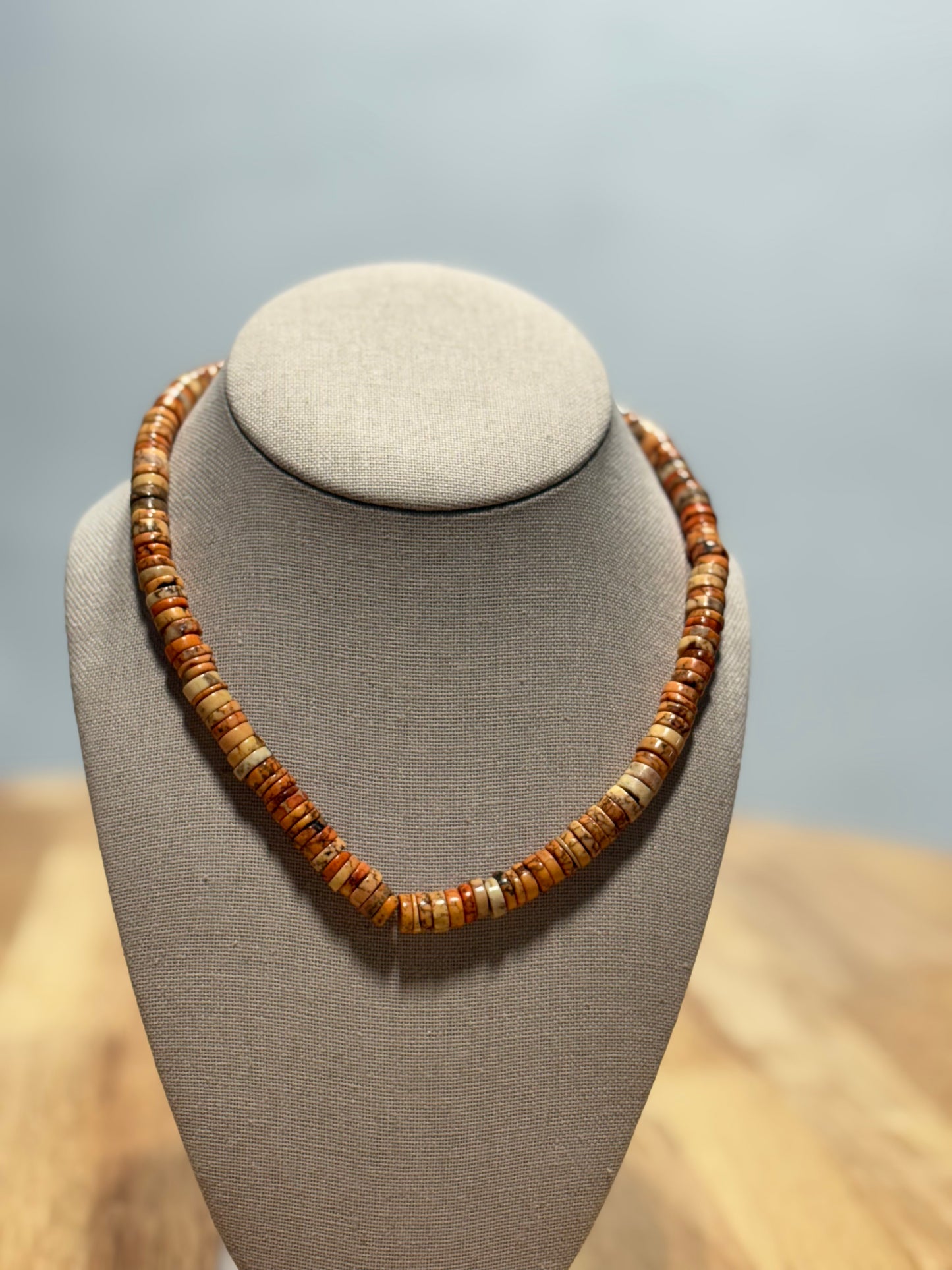 Orange Beaded Necklace