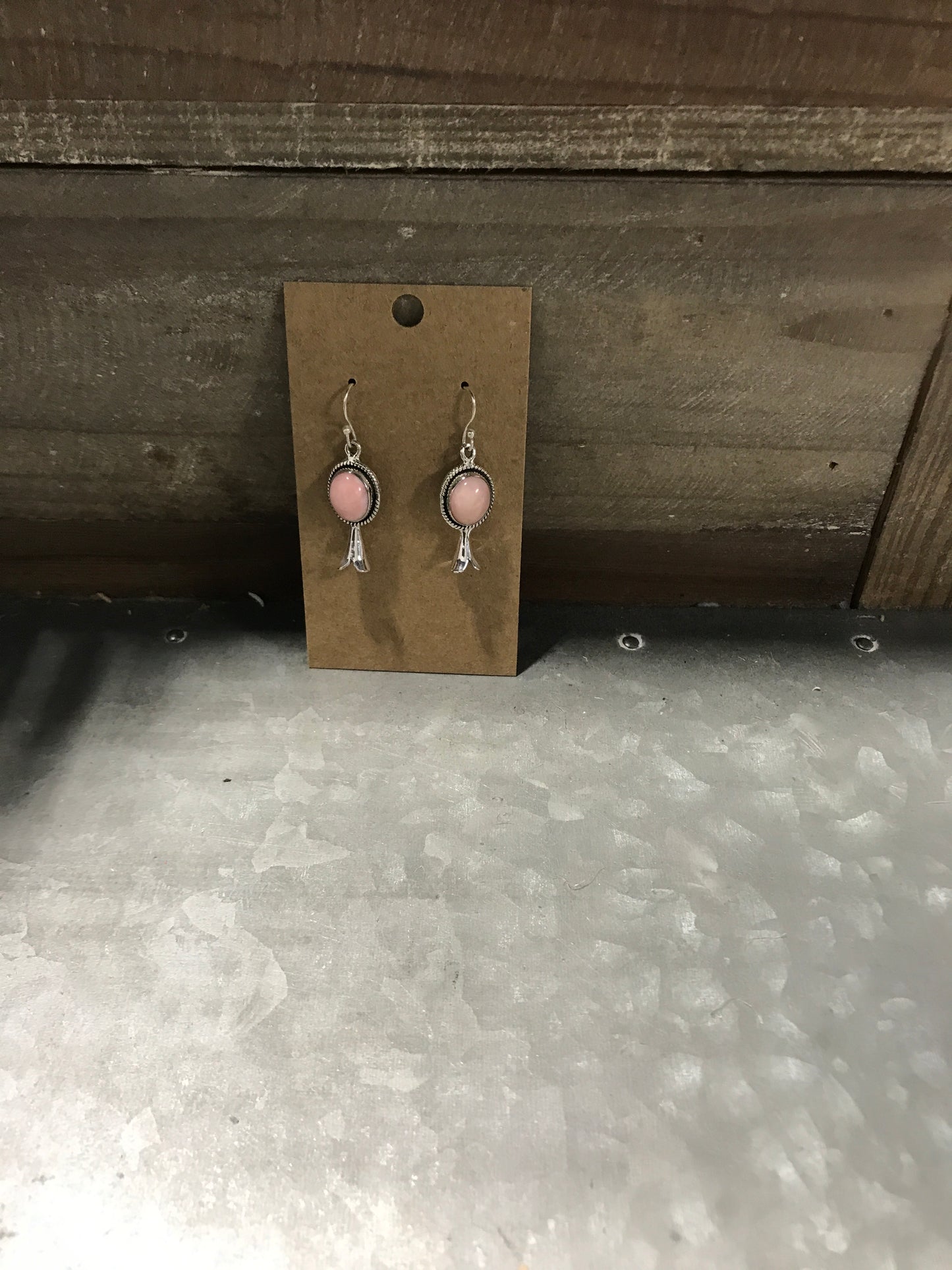 Pink Opal Squash Drop Earrings