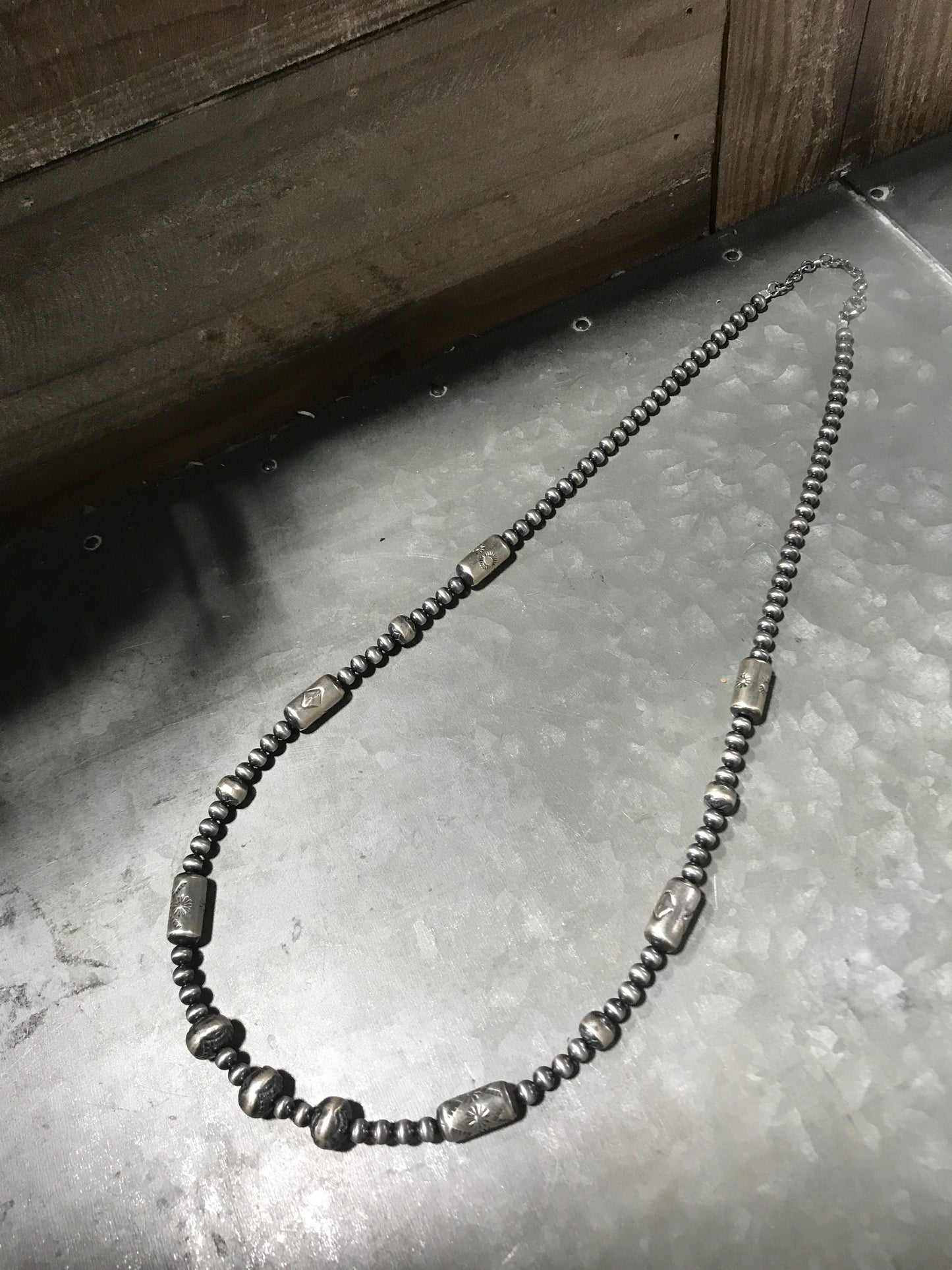 24” Navajo Pearls w/Cylinder Beads