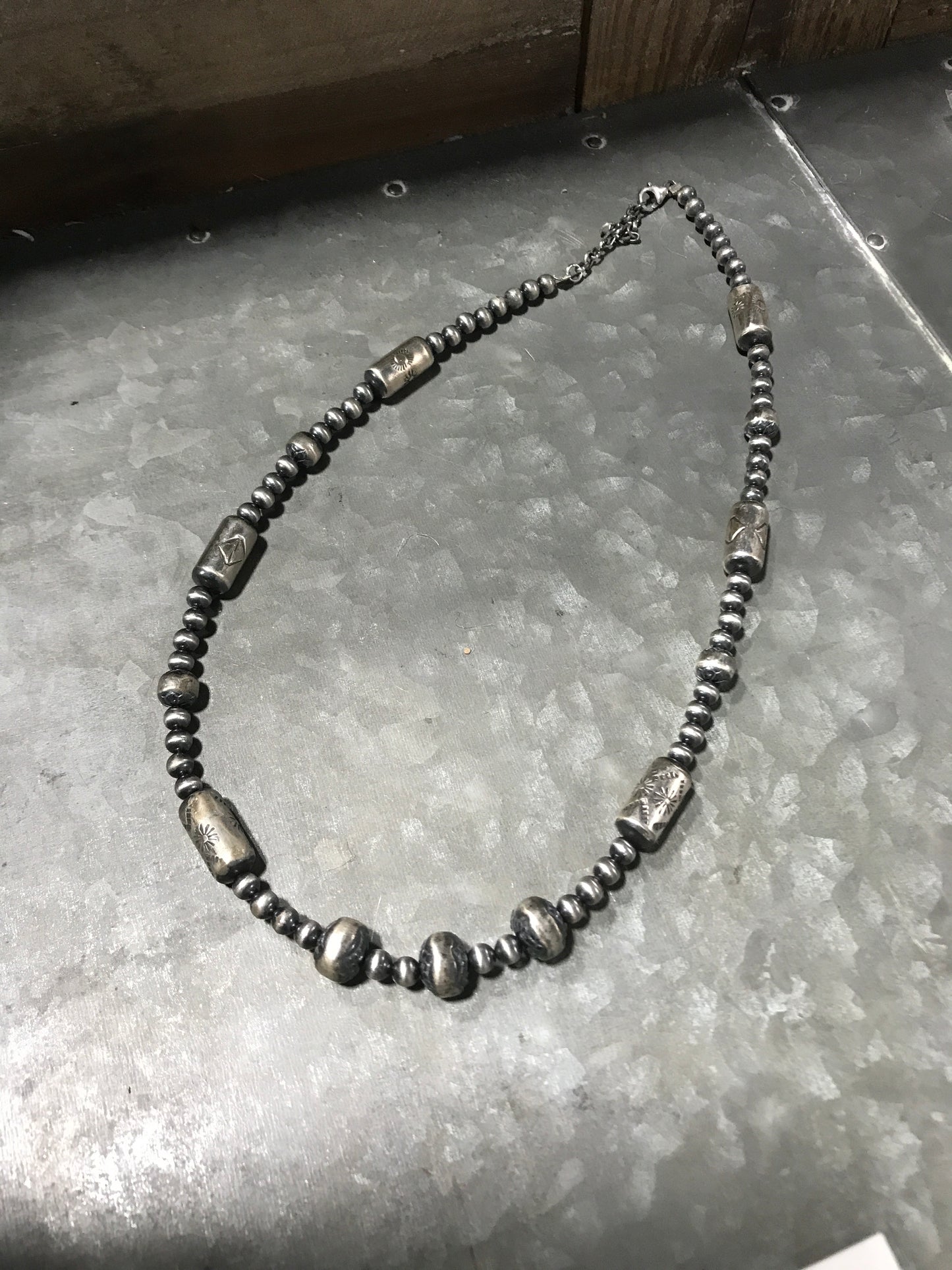 18” Navajo Pearls w/Cylinder Beads