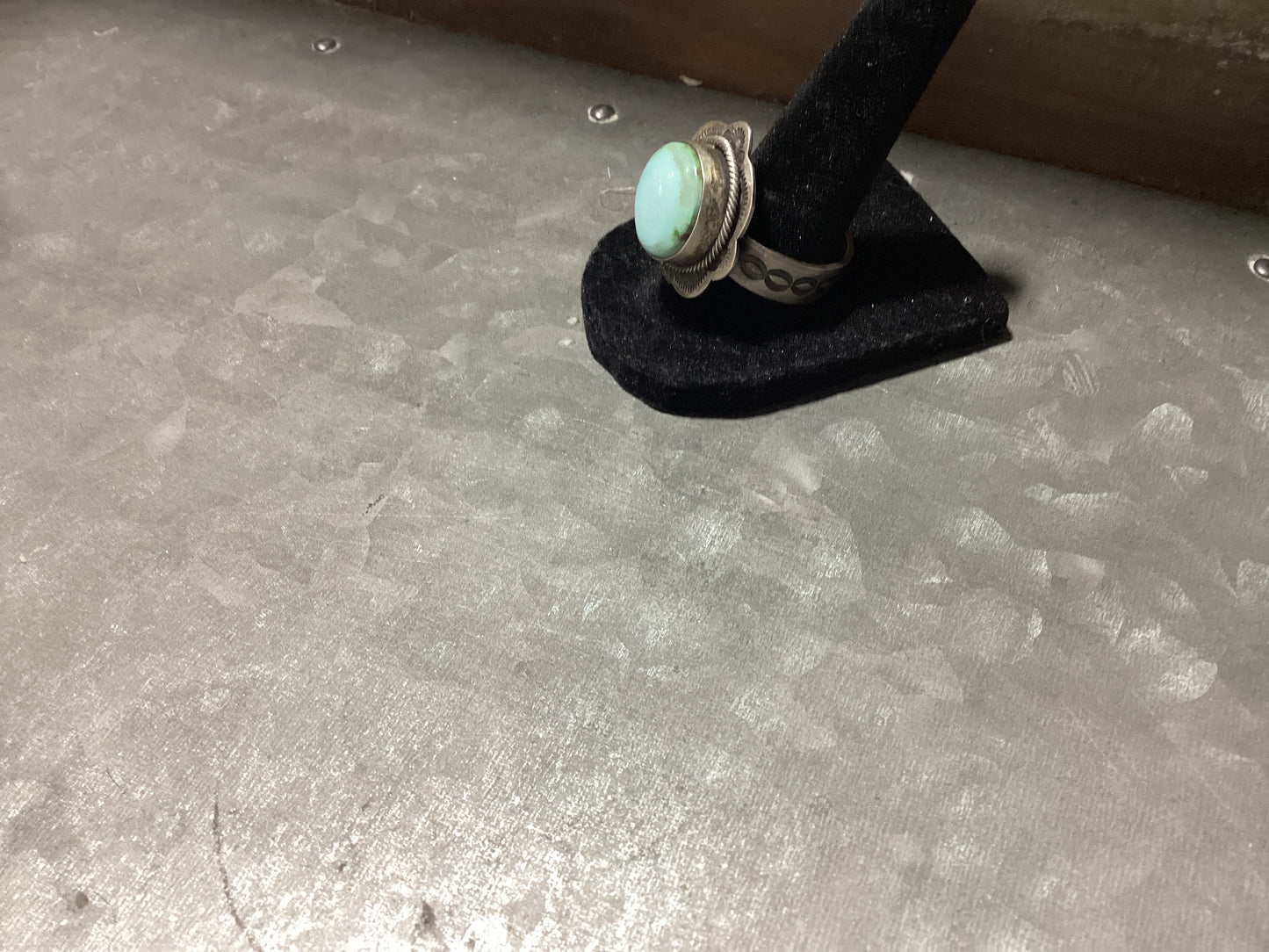 Wide Band Turquoise Ring Size 10