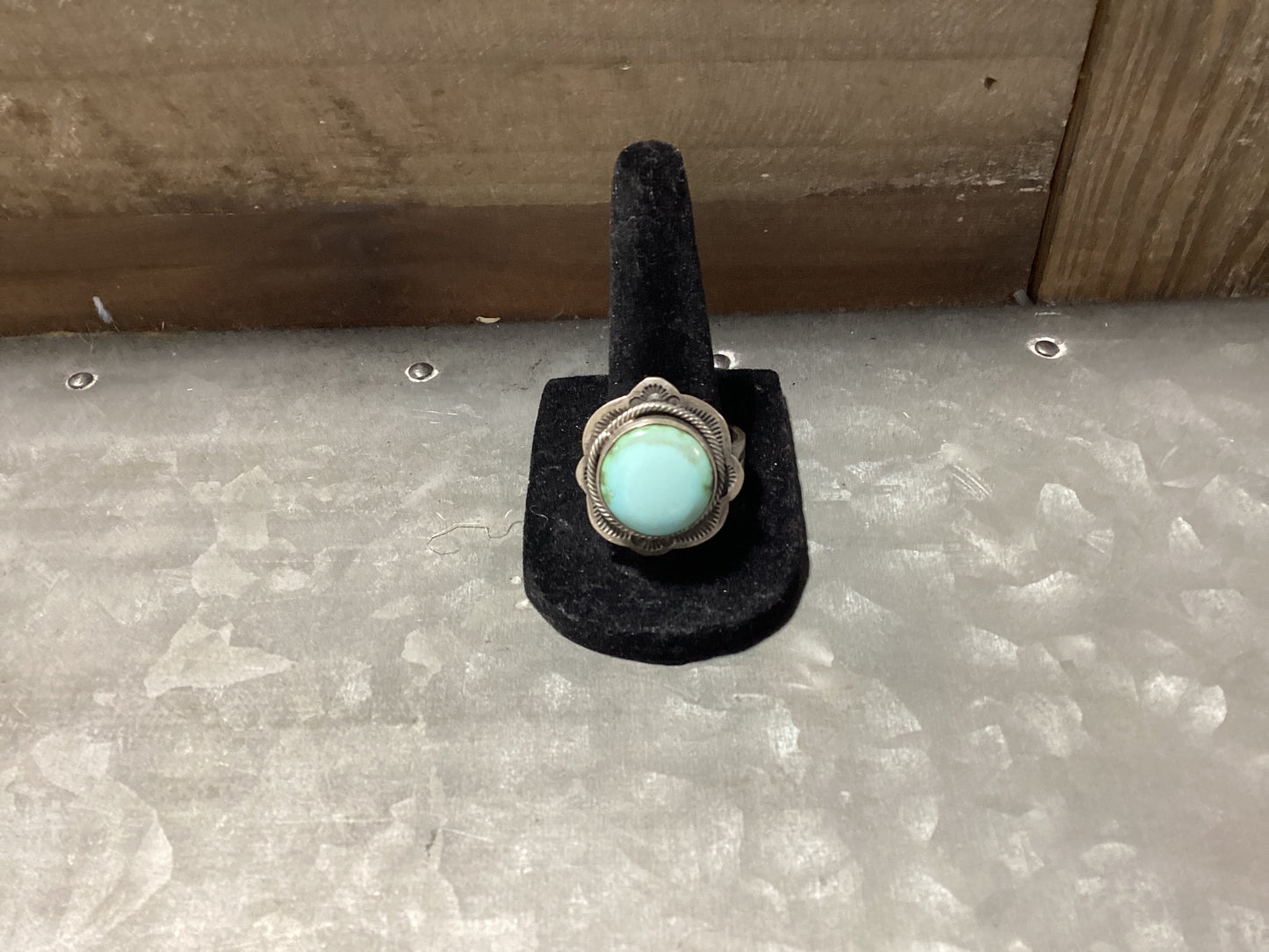 Wide Band Turquoise Ring Size 10