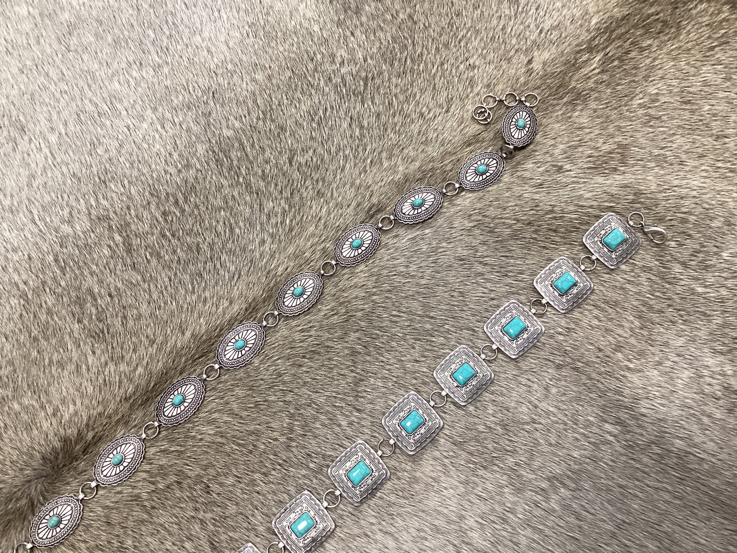 Conch Belt Small w/Blue Turquoise