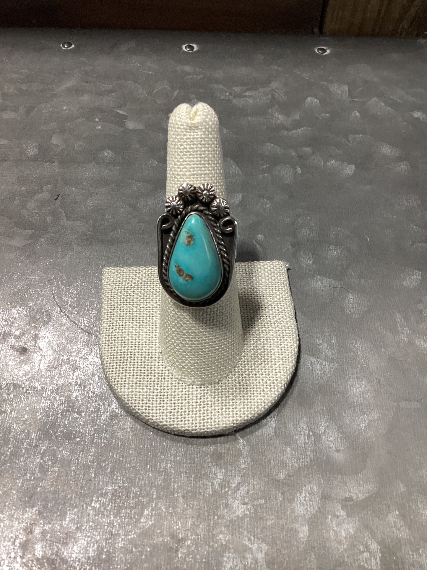 Tear Drop TQ Ring Sterling Silver sz8