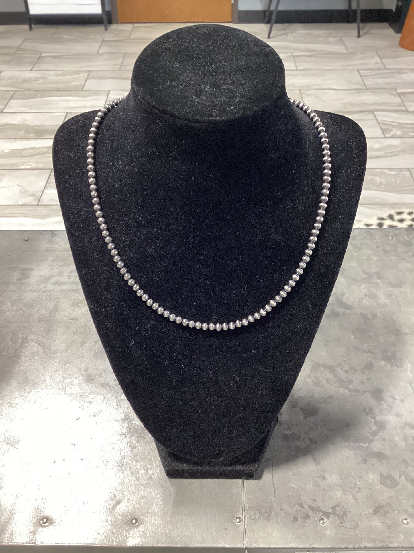 4mm 18" Sterling Silver Hand-strung Pearls