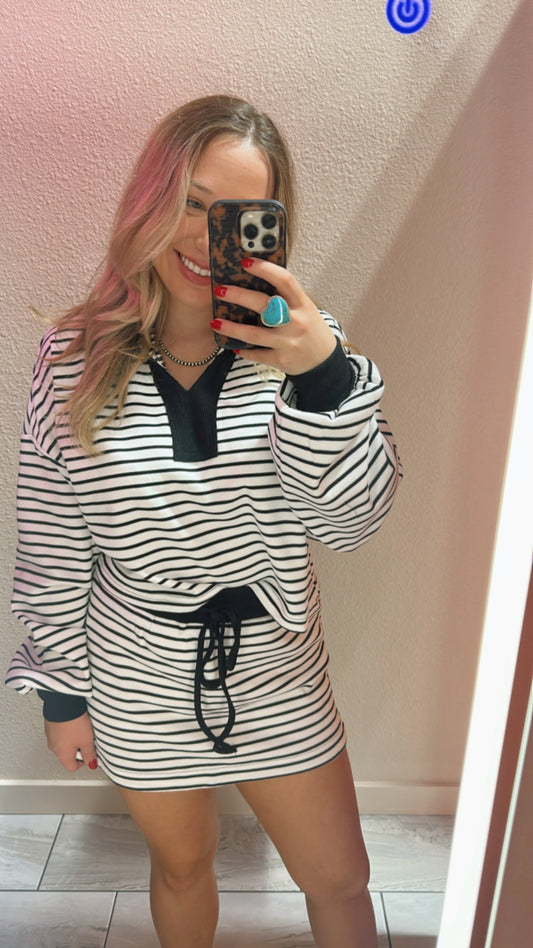 Relaxing Skort Set-Black