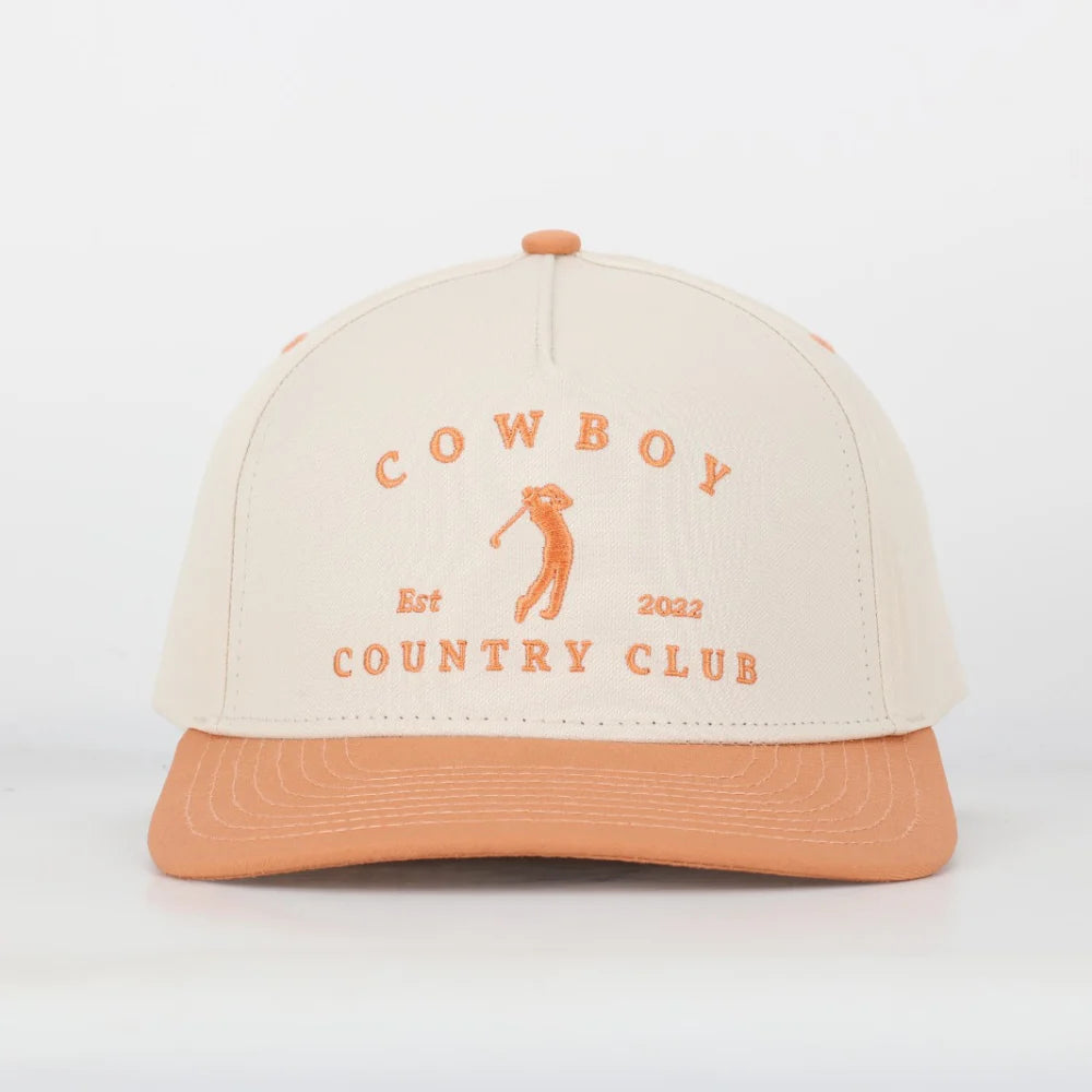 Two Tone Golfer Hat -Orange