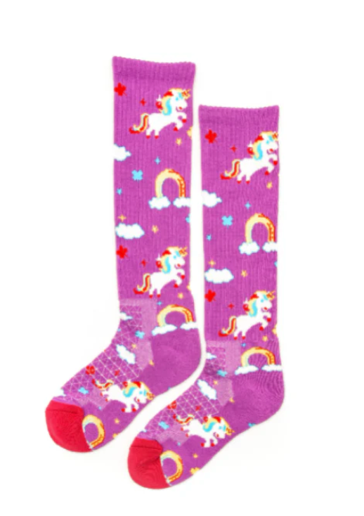 Lucky Unicorns Purple Performance Socks