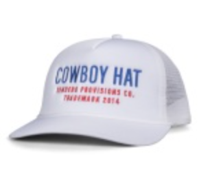 Cowboy Hat - White/Red/Blue