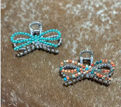 Turquoise Bow Clip