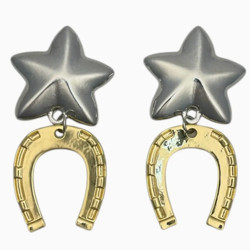 Jumbo Luck Earrings Two-Tone
