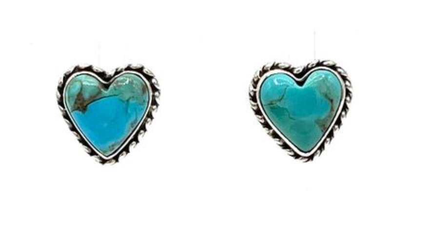 Hada Collection Kingman Turquoise Heart Earring