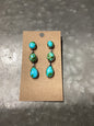 LD Sonoran Gold 3 Stone Drop Earrings