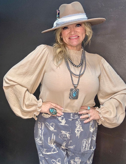 Western Wide Leg Pants