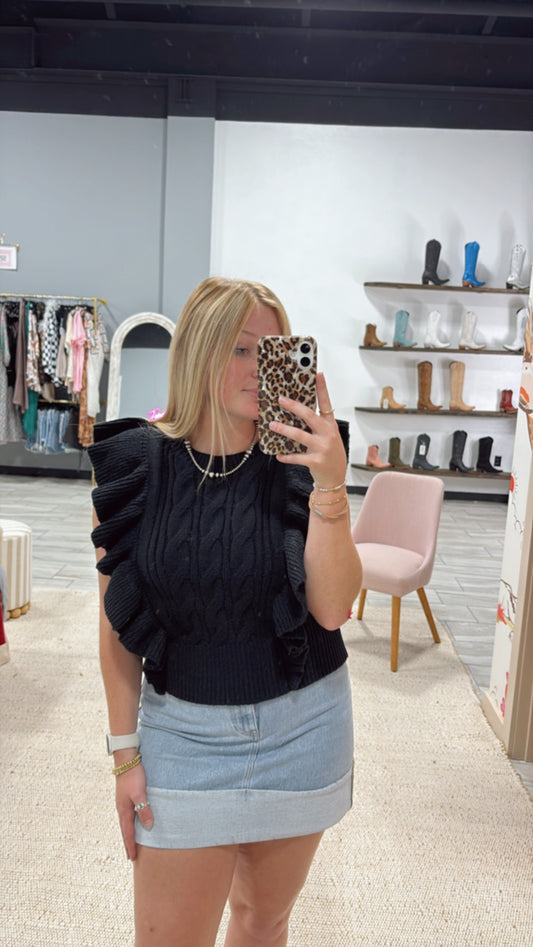The Perfect Denim Mini Skirt