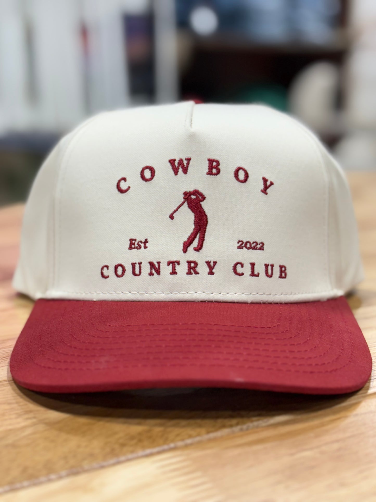 Two Tone Golfer Hat - Red