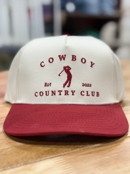 Two Tone Golfer Hat - Red