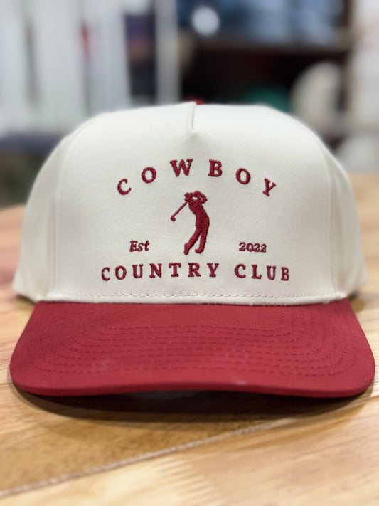Two Tone Golfer Hat - Red