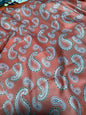 Orange Paisley Print Scarf