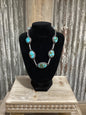 LM Sterling Silver Turquoise Choker 14"
