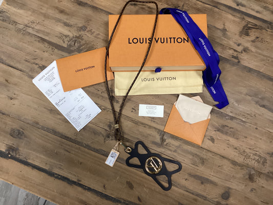 Louis Vuitton Monogram Silicone Phone Holder (Universal) w/Lanyard