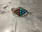 Red Coral and Turquoise Cuff