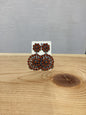 Faux Orange Double Cluster Earrings