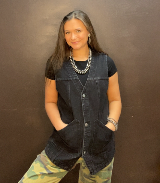 The Cowpoke Classic Denim Vest