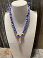 Bandana Boot Charm Necklace - Purple