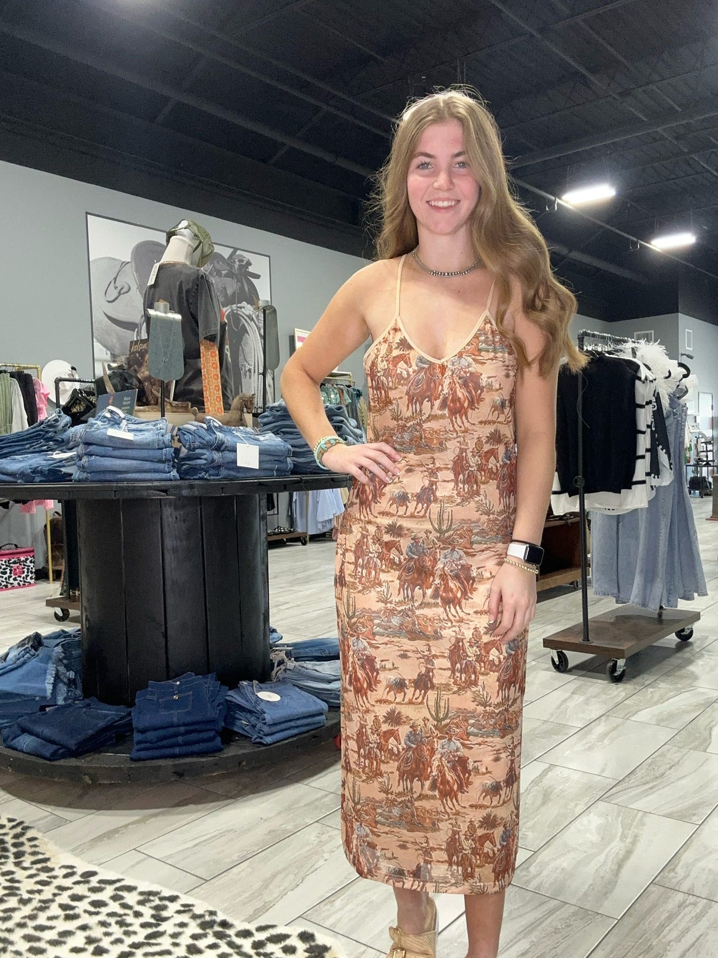 Cowboy Mesh Slip Dress