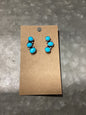 Sleeping Beauty 3 Stone Earrings