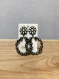 Faux White Cluster and Navajo Hoop Inspired Earrings