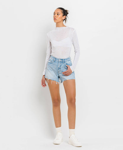 Rebbeca Light Washed Denim Shorts
