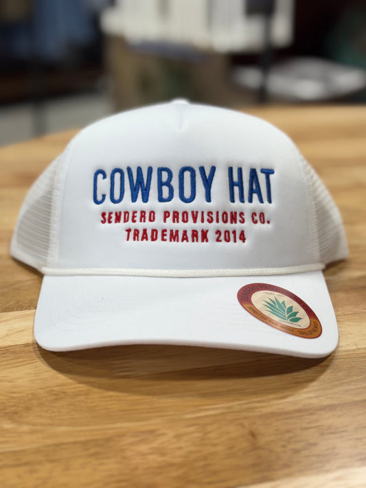 Cowboy Hat - White/Red/Blue