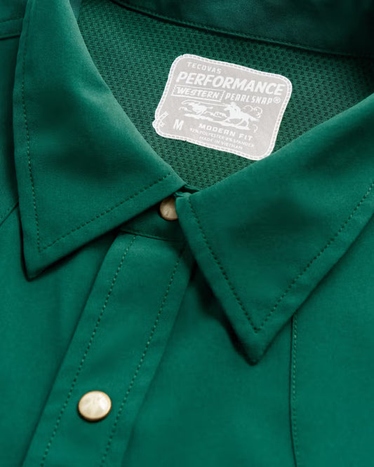 Performance Western Pearl Snap - Hunter Green