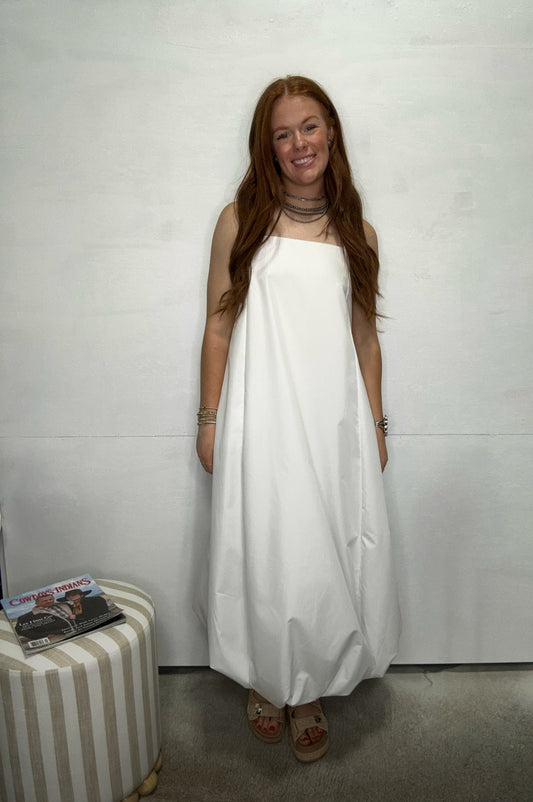 Buble Sun Dress - White