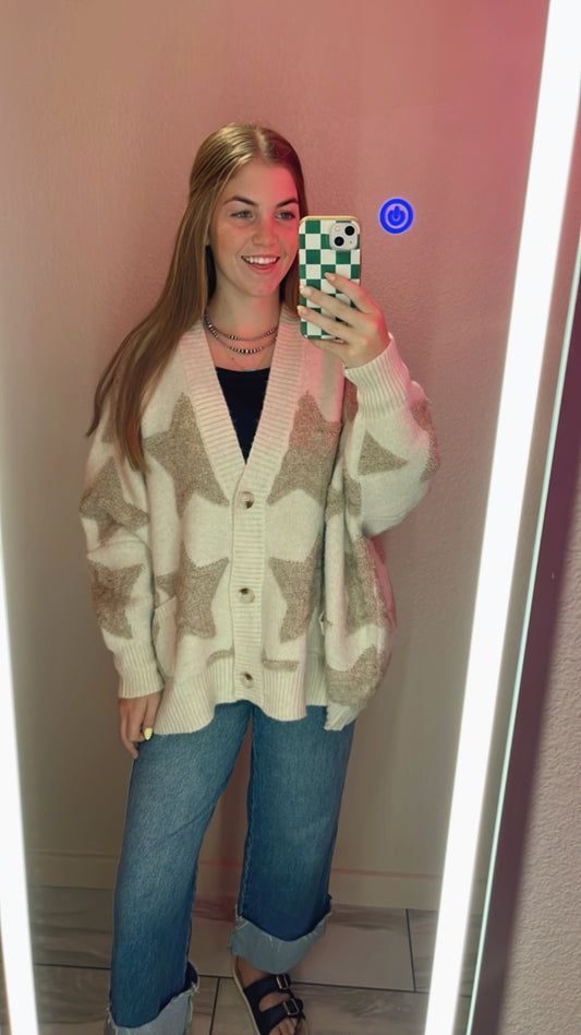 Knitted Star Cardigan