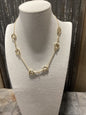 Horse Bit Gold Necklace -17 in