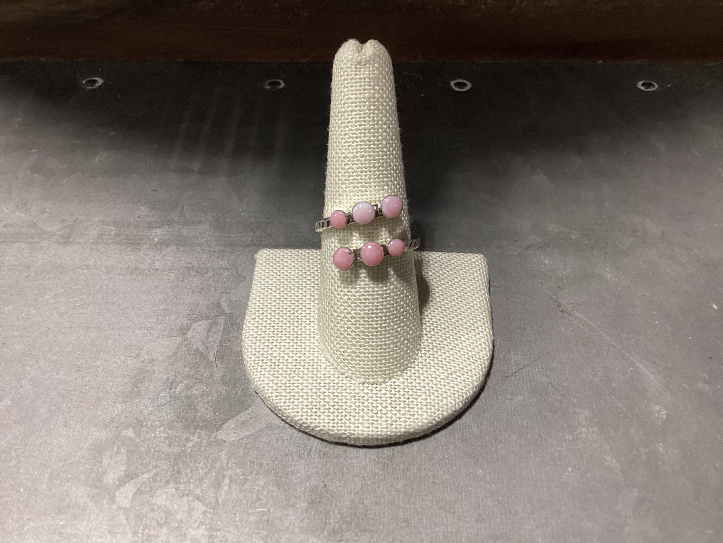 Pink Conch 6 Stone Ring