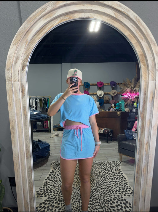 Turquoise Color Block Set