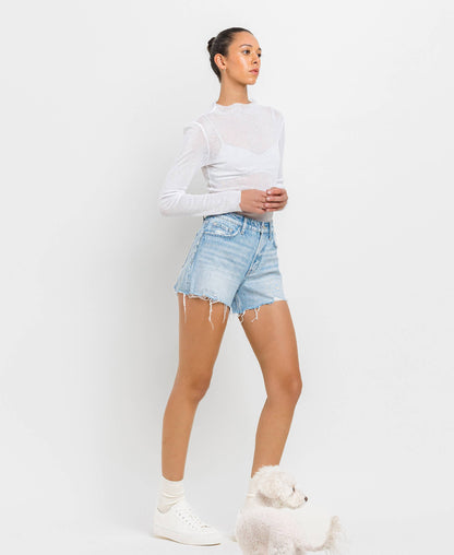Rebbeca Light Washed Denim Shorts