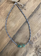 Navajo Pearl Necklace w/stones 16”