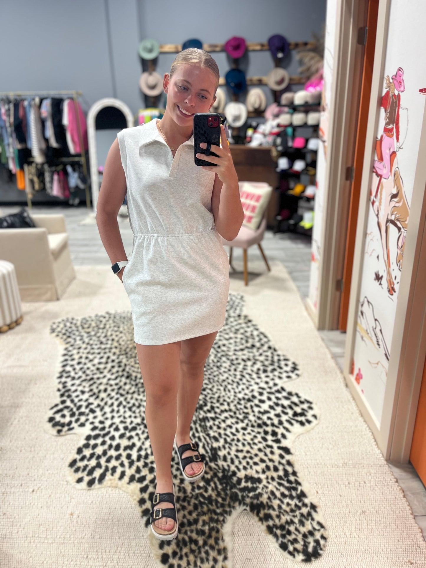 Ash Grey Scuba Mini Dress